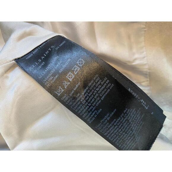 All Saints tan suede leather jacket XS - Picture 6 of 8